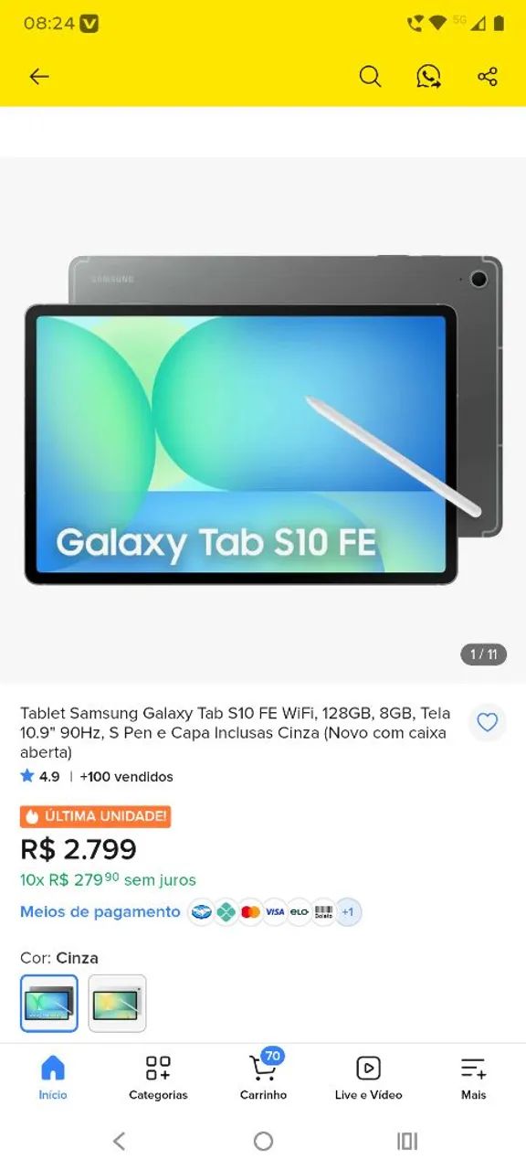 Galaxy Tab S10 Fe
