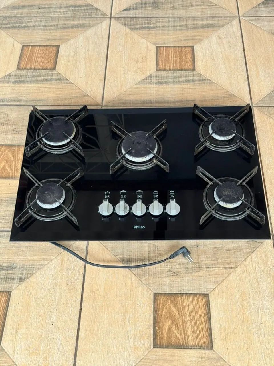 Cooktop Philco 5 Bocas Vidro Temperado Preto - Ótimo Estado - Foto 2
