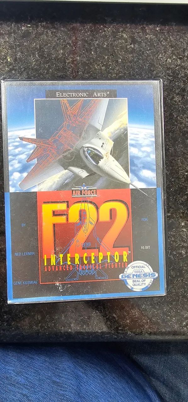 Pacote jogo F22 e Controle Genistick Sega Gênesis original impecável mega  - Foto 5