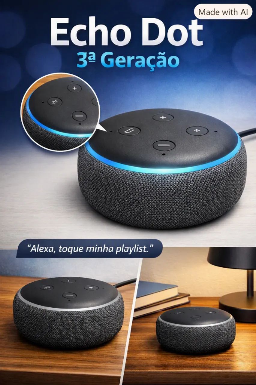 Echo Dot 3ª Geração Alexa Amazon