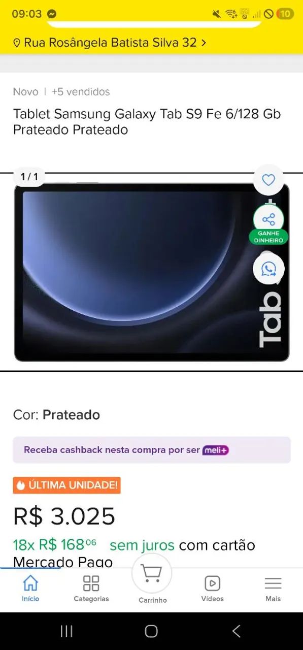 Tablet Samsung tab s9 FE precinho 6/128gb - Foto 5