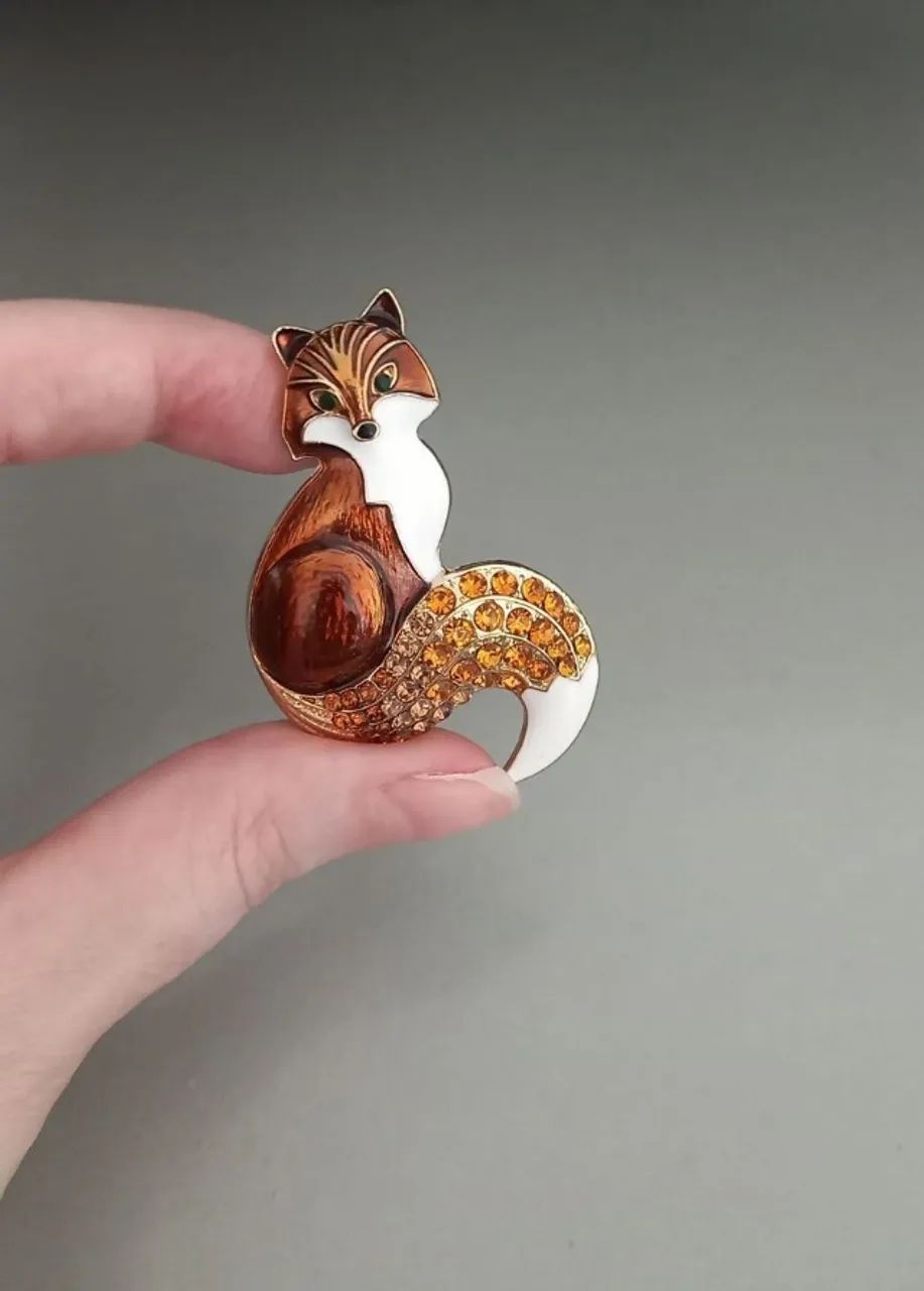 Broche de Raposa Cor Caramelo (novo) - Foto 3