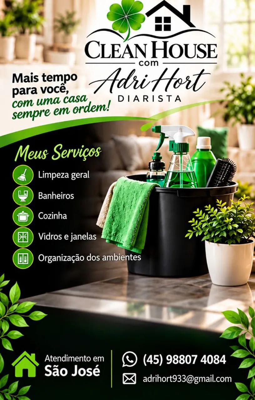 CLEAN HOUSE com ADRI HORT/diarista - Foto 2