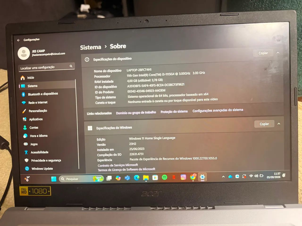 Notebook aspire 5 acer  - Foto 2