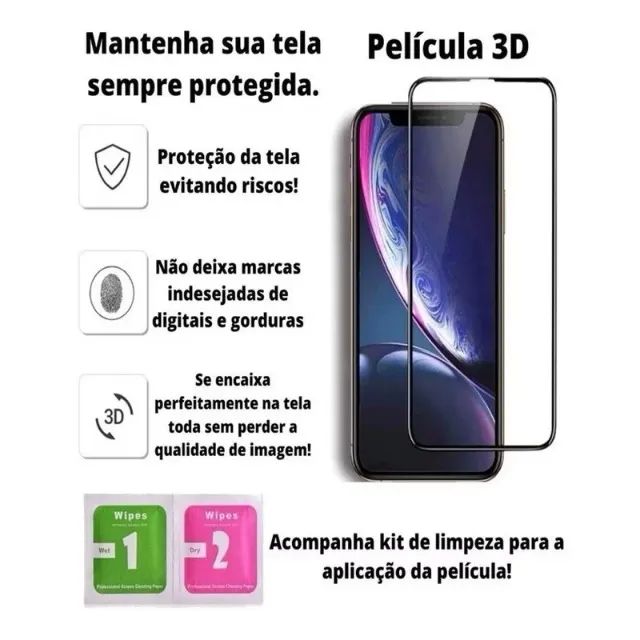 Película De Vidro 3D Para Celular Smartphone Motorola Modelo G73 - Foto 2