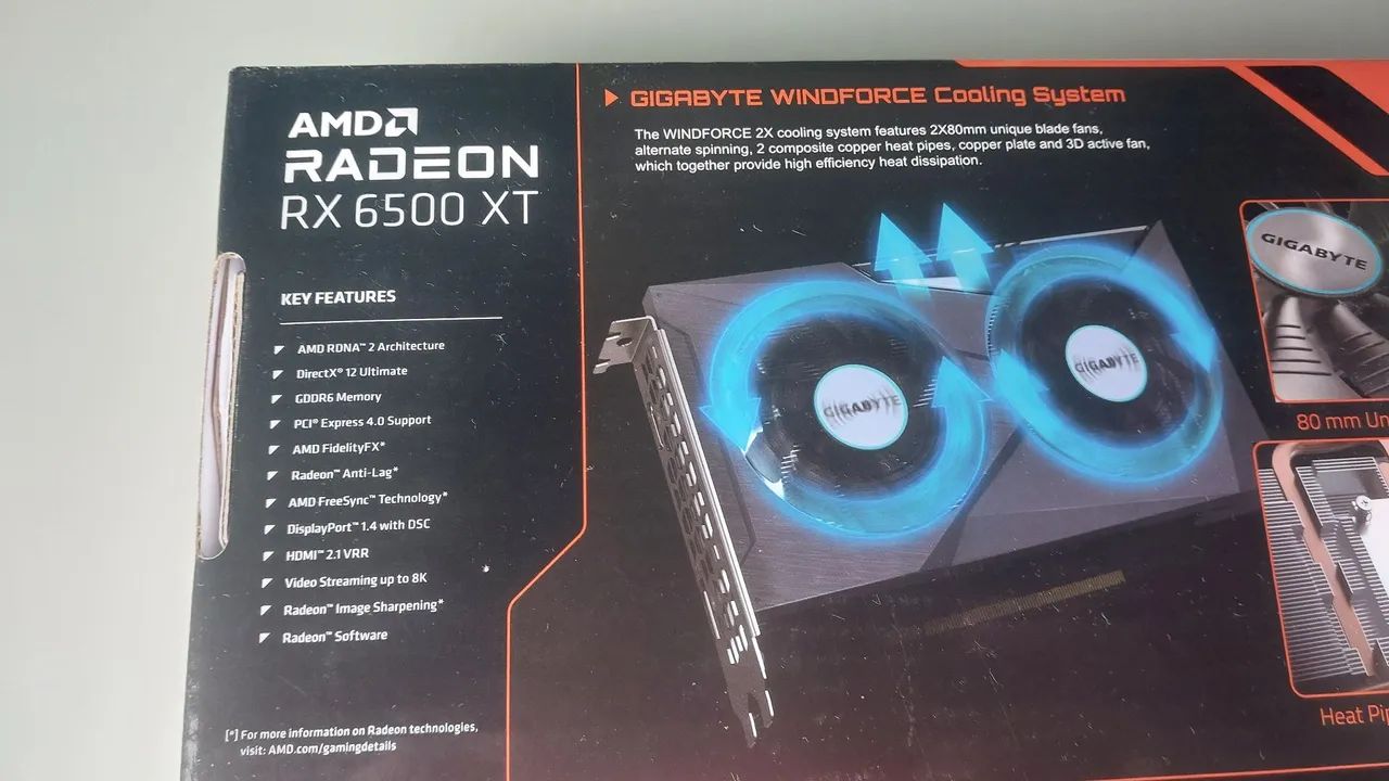Placa de Vídeo AMD Radeon RX 6500 XT Gigabyte - Foto 3