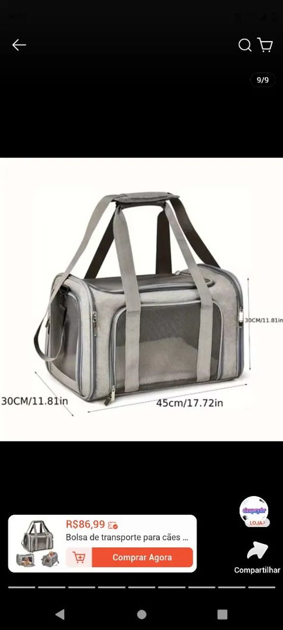 Bolsa para  cachorro  nova  - Foto 2