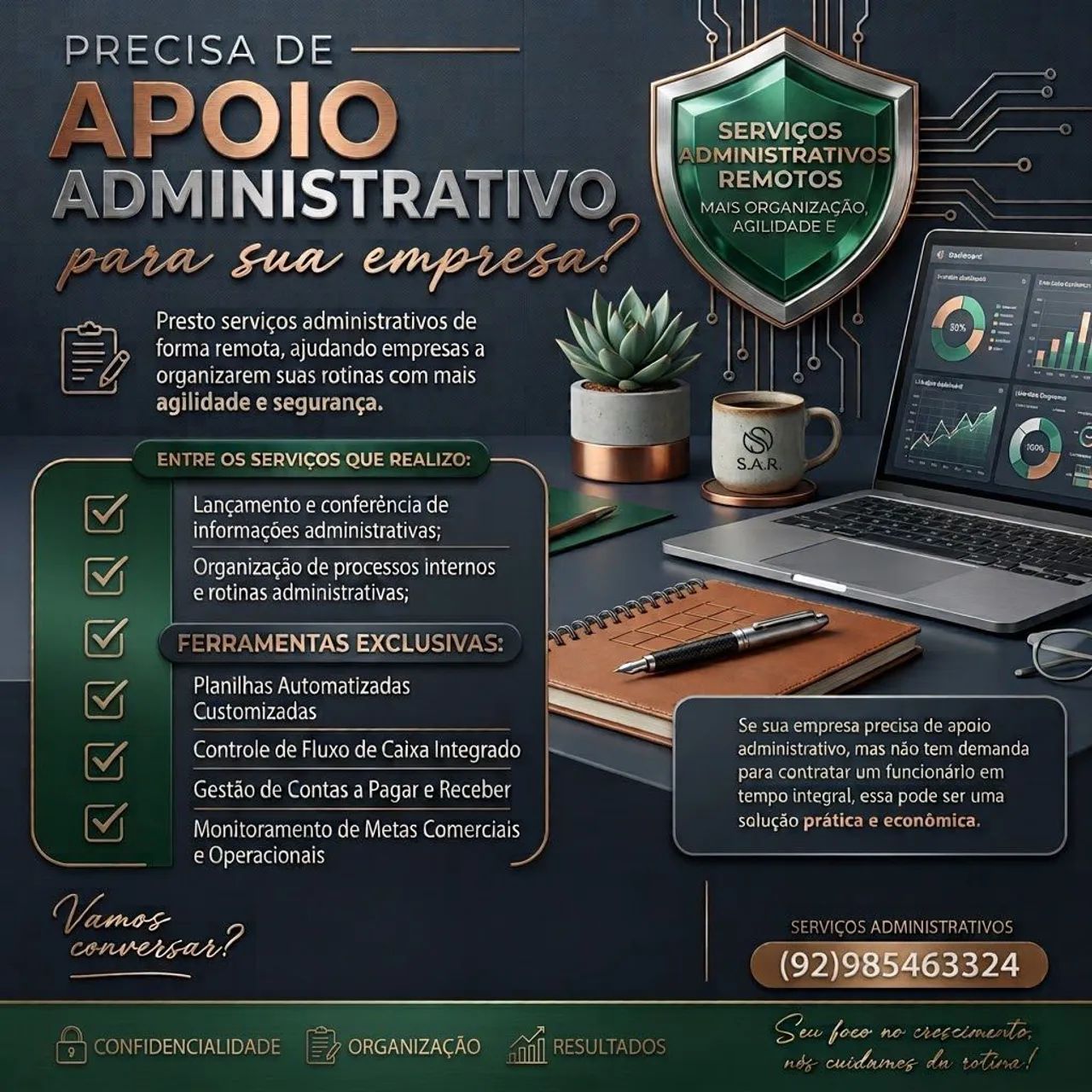 Contrate Serviços administrativo 