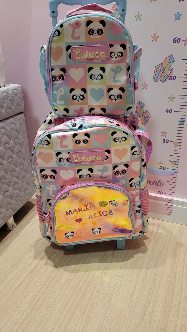 Mochila escolar Luluca com lancheira