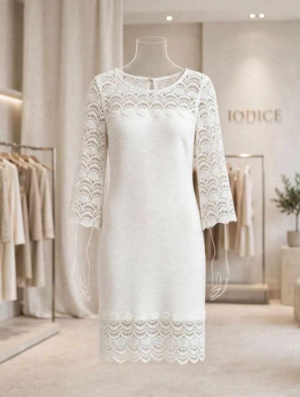 Vestido Iodice renda guipir 