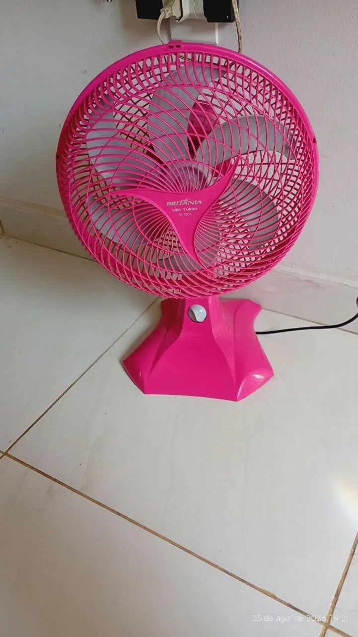 Ventilador pequeno rosa - Foto 2
