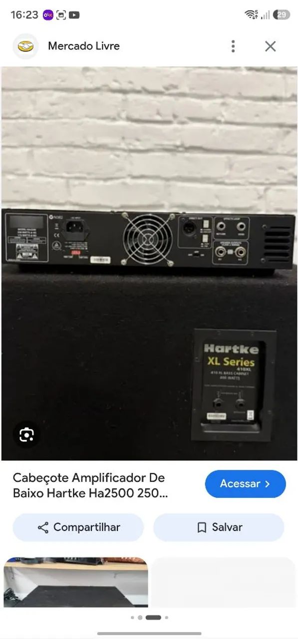 Cabeçote Hartke 2500  - Foto 2