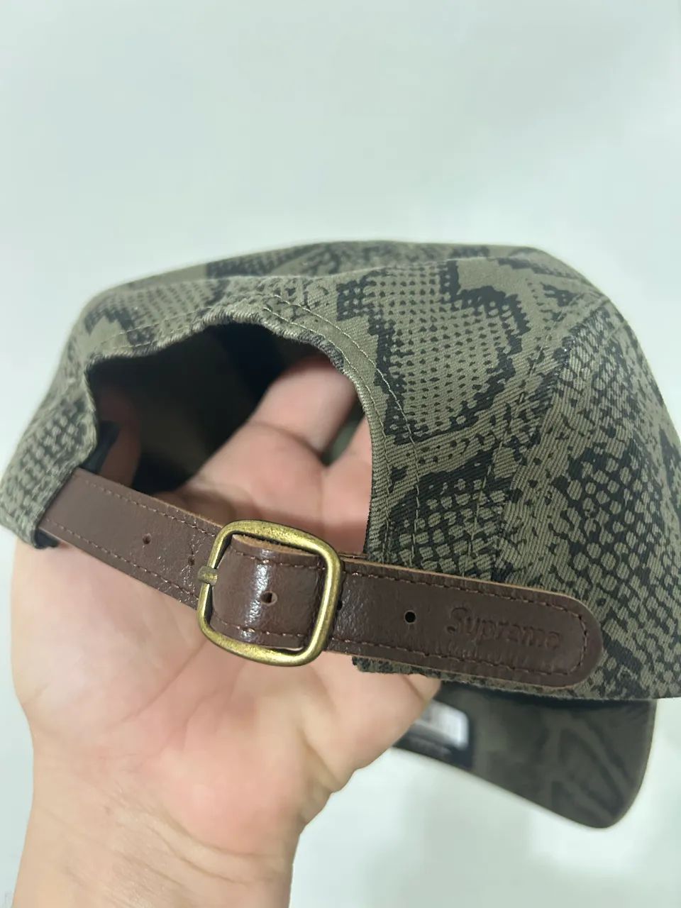 Boné Supreme Washed Chino Twill Camp Snake - Foto 2