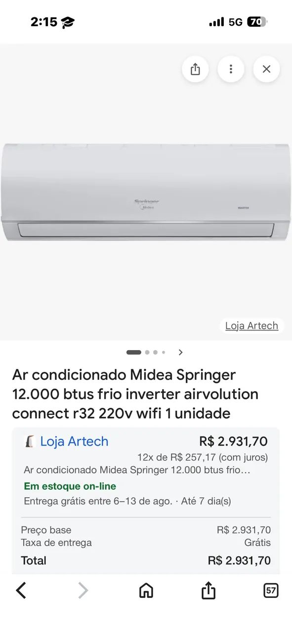 Ar condicionado split 