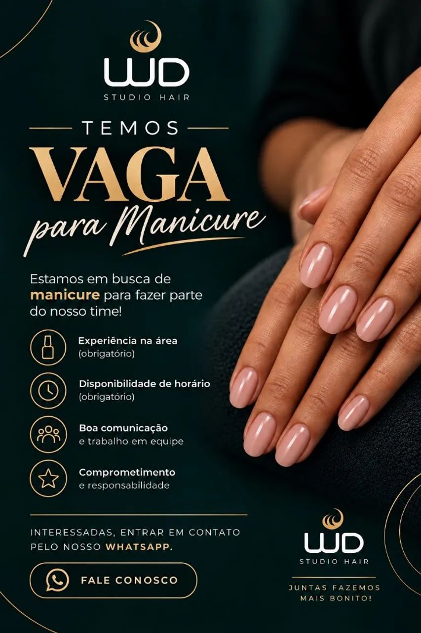 Vaga para manicure
