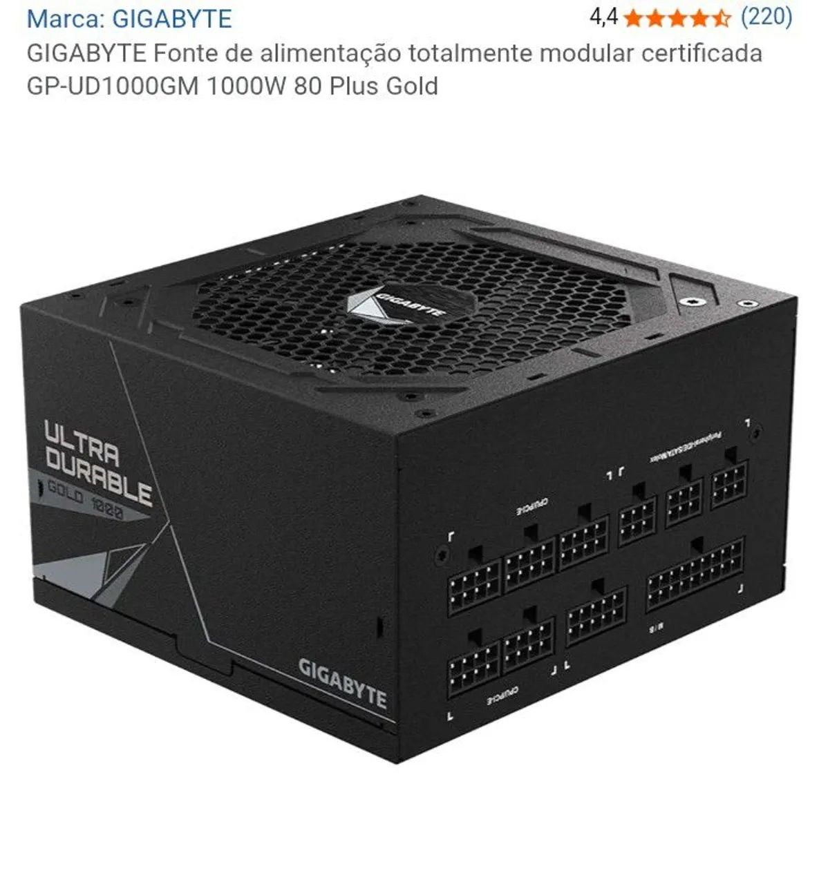Fonte 1000w gigabyte Gold modular  - Foto 4