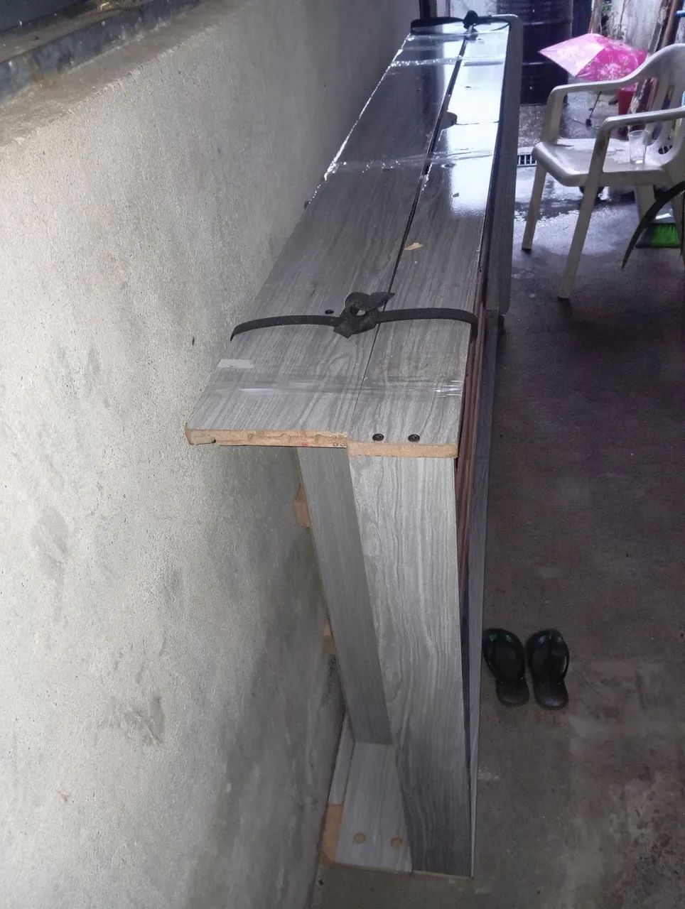 Doação cama solteiro usada com baú  - Foto 3
