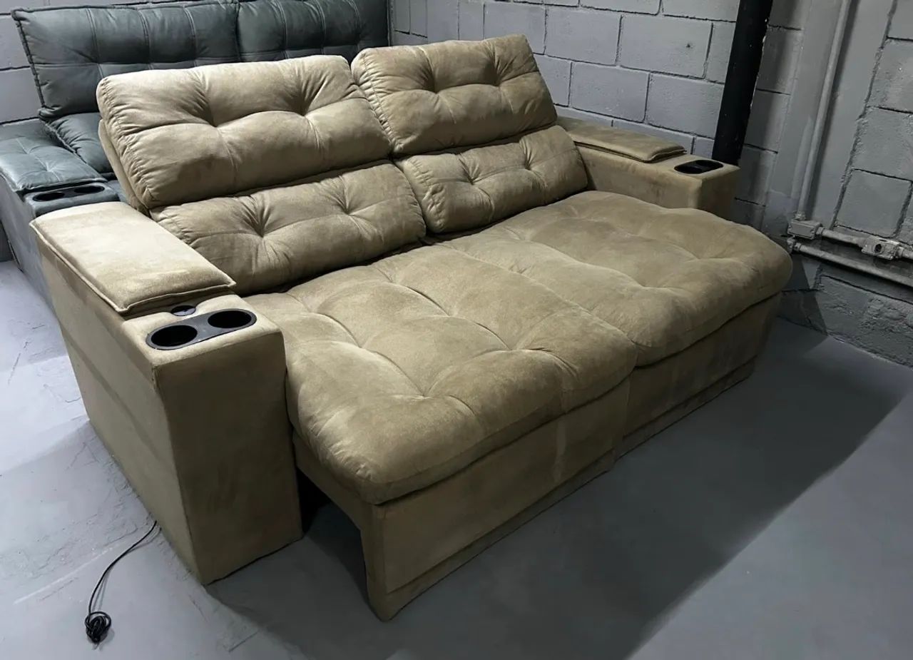 Sofá Retrátil e Reclinável 2.05m NOVO ( Direto da Fábrica )  - Foto 2