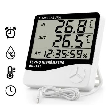 Relógio Termo Higrômetro Digital Com Sensor - Foto 3