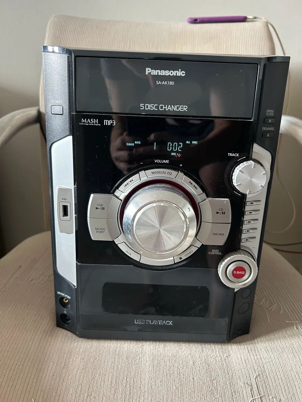 Som Panasonic + 2 caixas de som