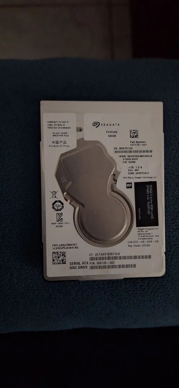 HD de memória 500gb notebook