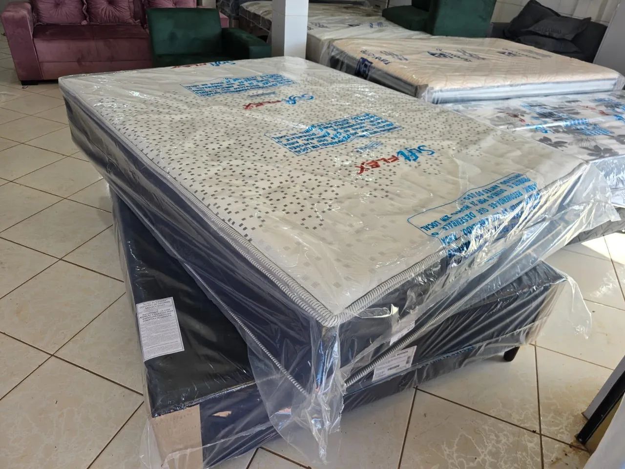 CAMA BOX CASAL MOLAS ENSACADAS NOVA 