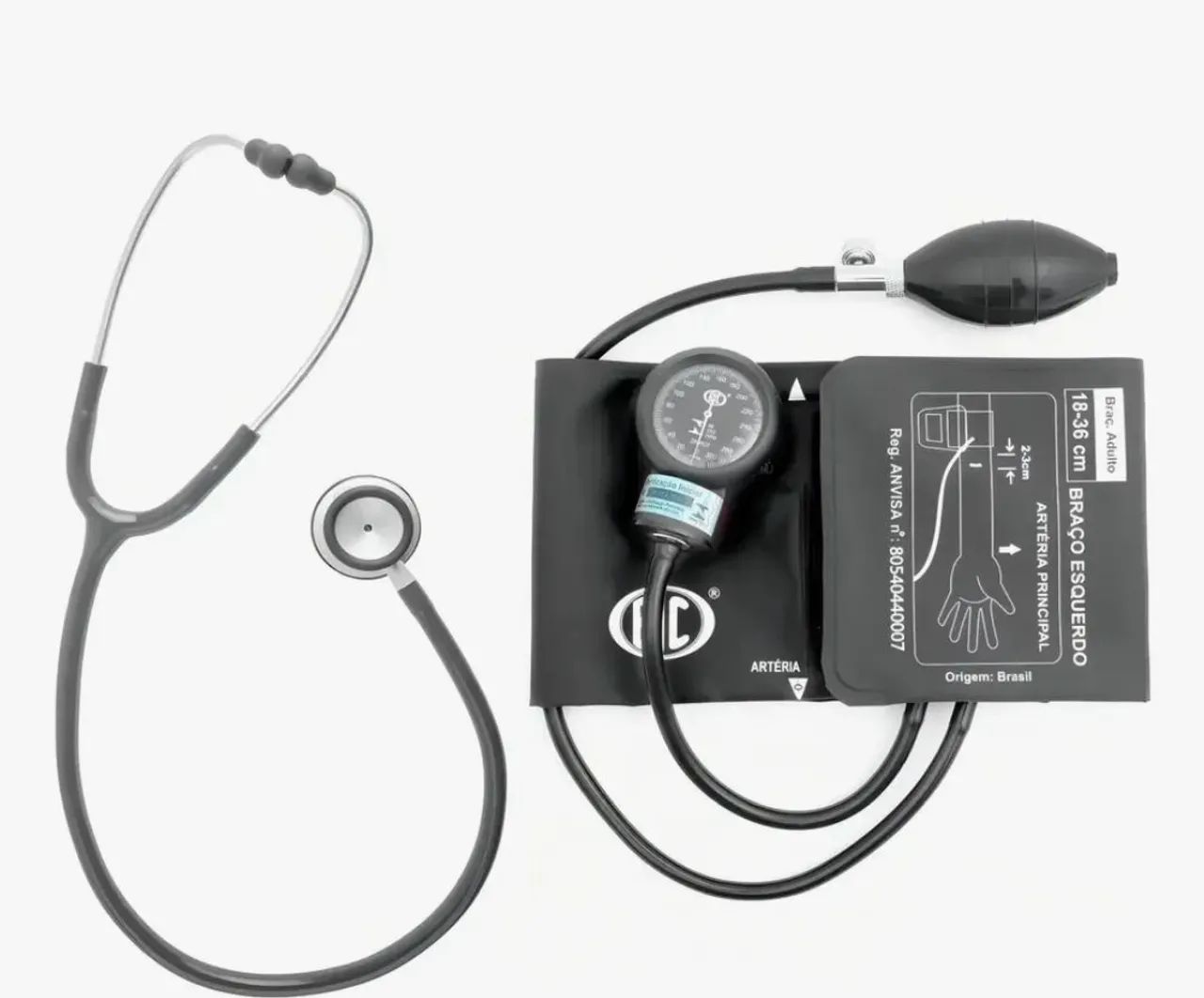 Kit de  equipamentos de saúde Bic estetoscópio e esfigmomanômetro 
