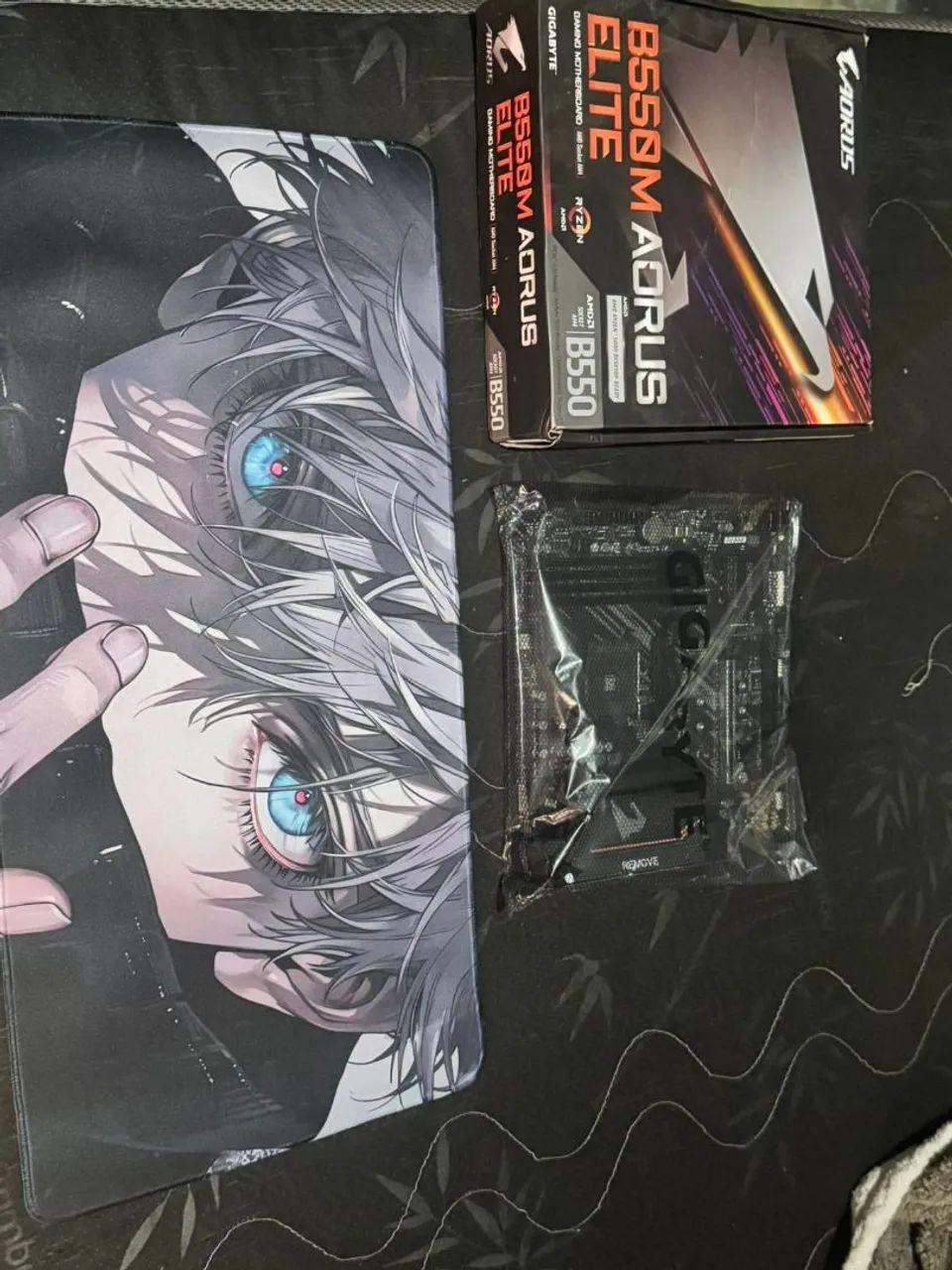PLACA MÃE B550 + MOUSE PAD , NUNCA USEI ANTES !!!!!