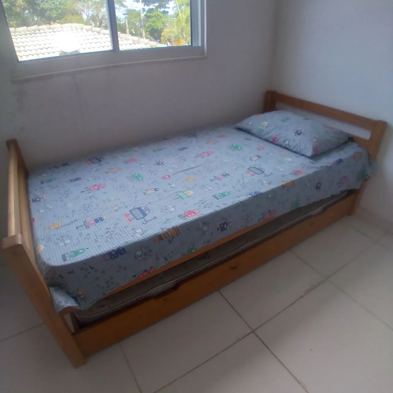 Cama solteiro de madeira - Foto 3