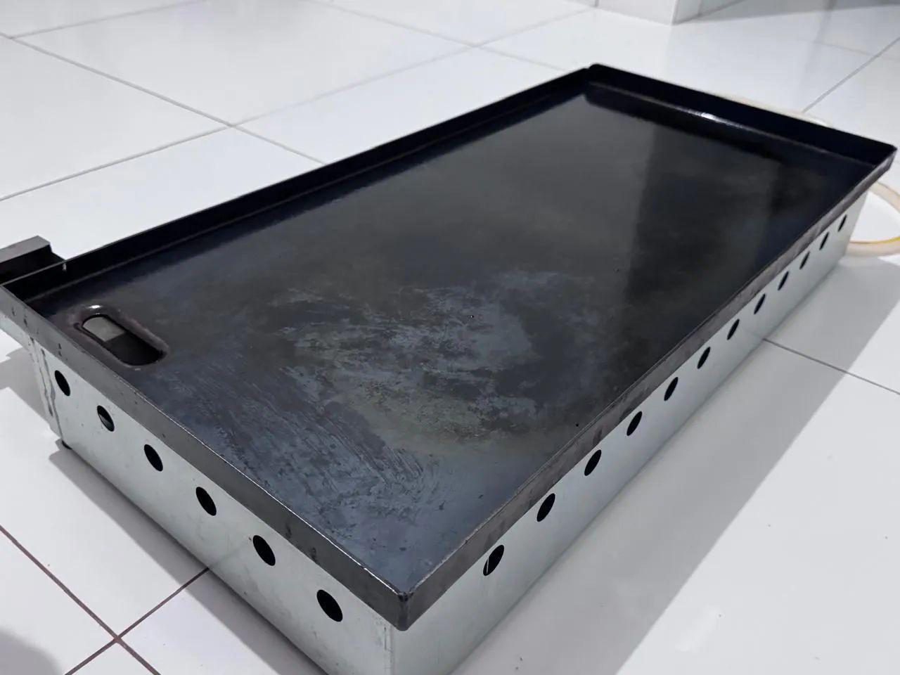 Chapa Profissional Fergold 80x40 cm 3 Queimadores Completa - Foto 5
