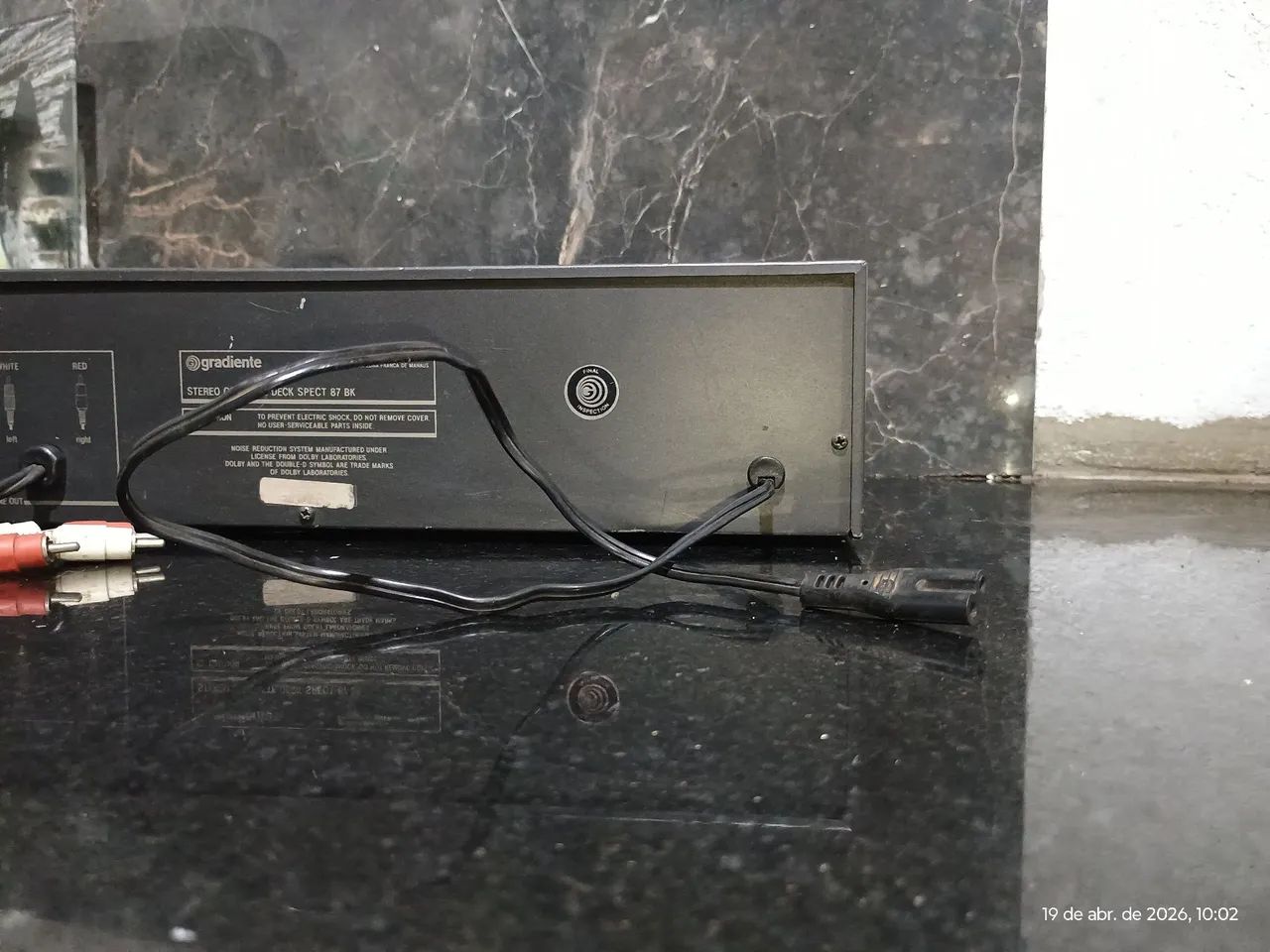 Gradiente Stereo Cassette Deck Spect 87 BK pequenas marcas do tempo ...