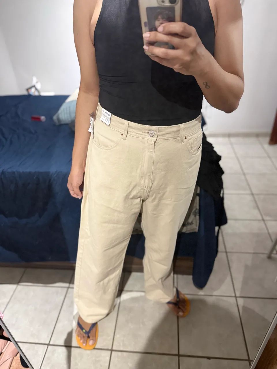 Calça wide leg creme  - Foto 2