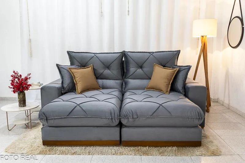 Sofa retrátil e reclinável 2,50m D33 Pillow Top 25cm