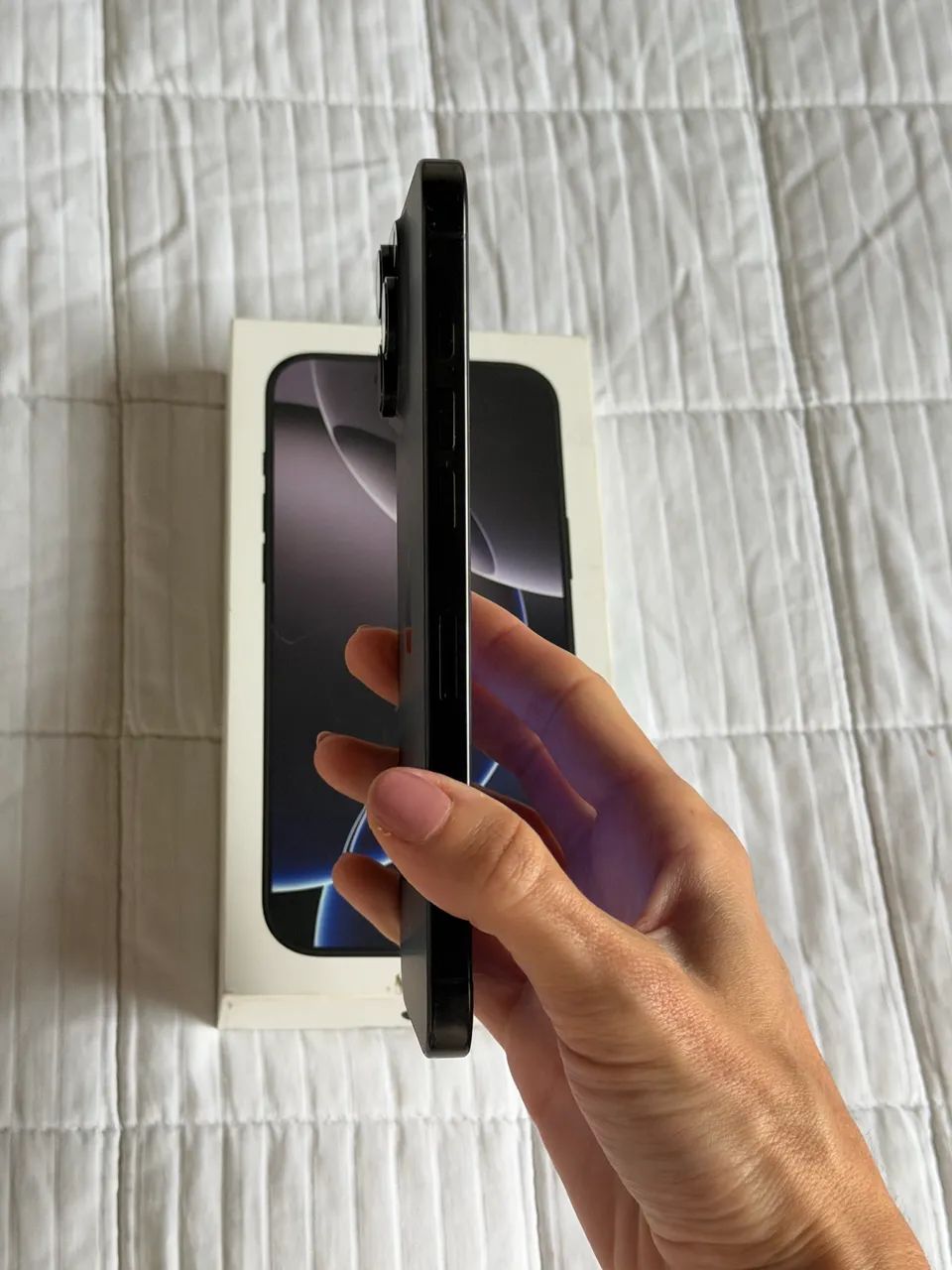 iPhone 16 Pro Max 512 GB Preto Excelente estado Caixa Original com película e capa  - Foto 3