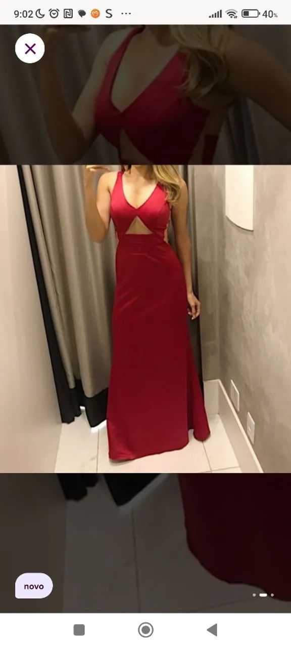Vestido longo vermelho festa - Foto 2