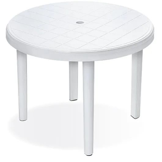 Mesa Plástico Redonda Desmontável 