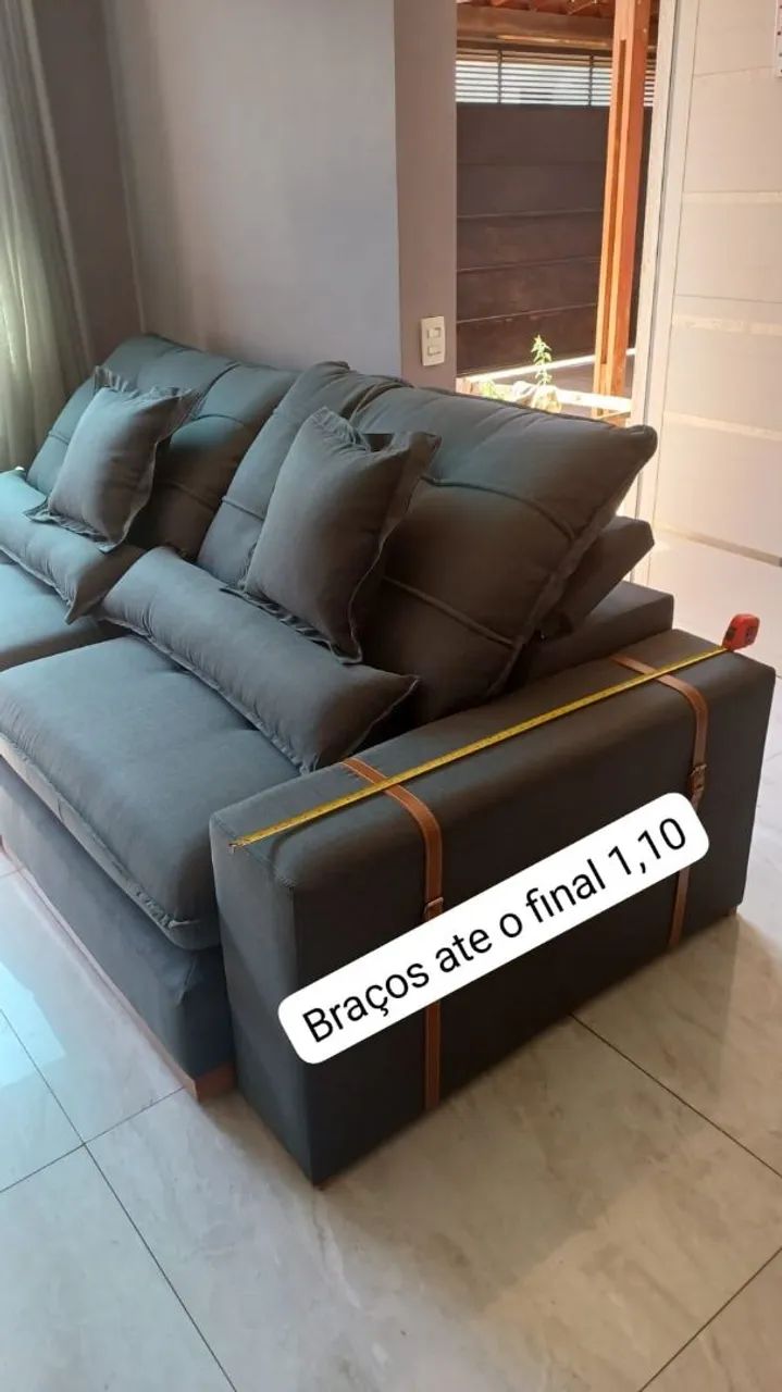 Sofa de 3 lugares reclinável e retrátil  - Foto 3