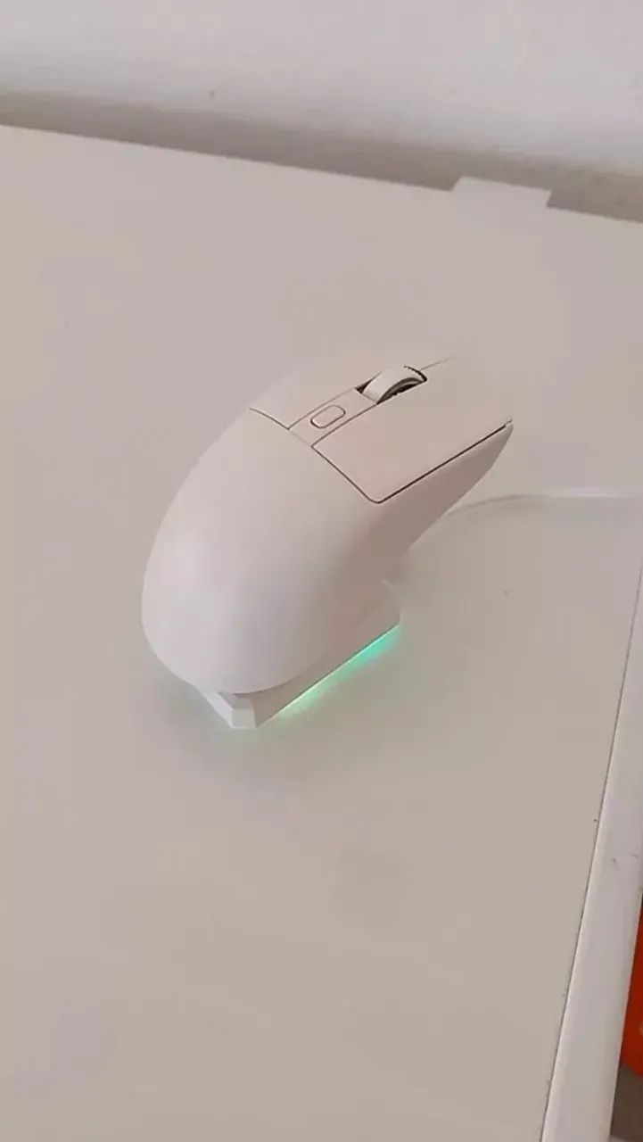 Mouse Gamer Branco Sem Fio/Bluetooth/2.4G - Foto 4