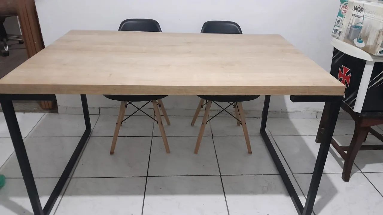Mesa de jantar estilo industrial - Foto 2
