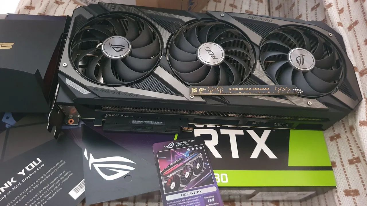 Placa de Video Rtx 3080 12gb OC RogStrix - Foto 2