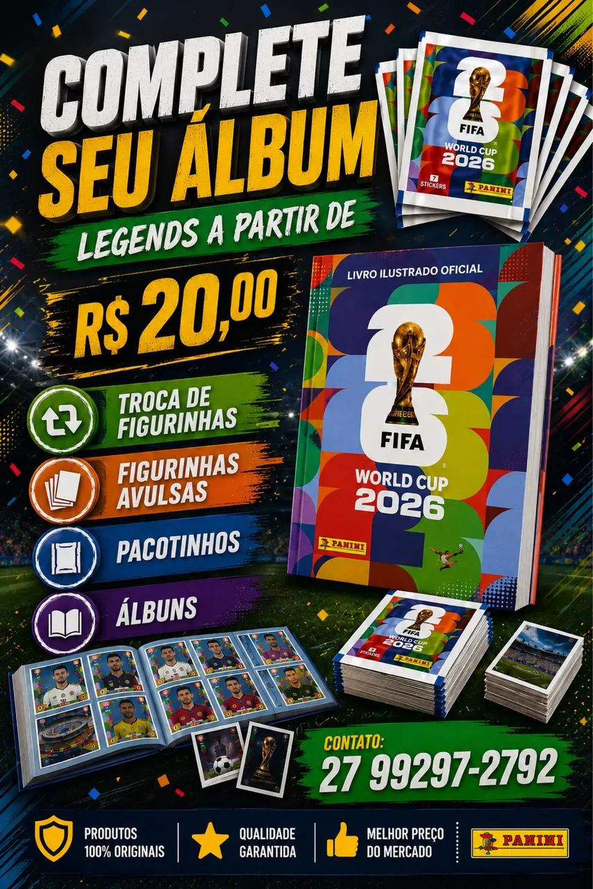 Figurinhas álbuns pacotinhos e legends copa do mundo 2026 - Foto 3