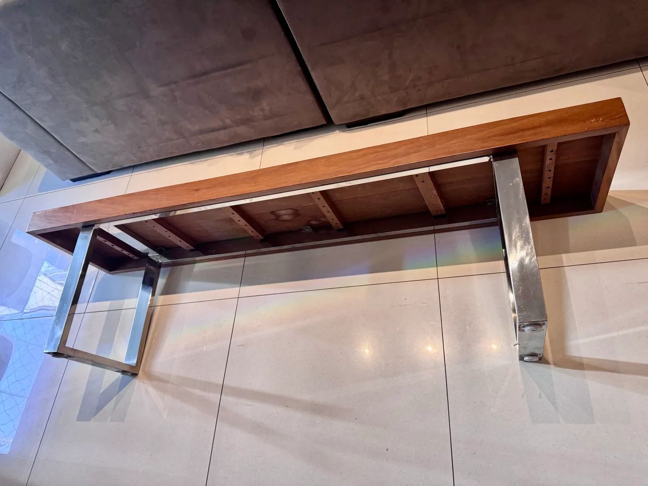 Banco Madeira maciça e inox - Foto 3