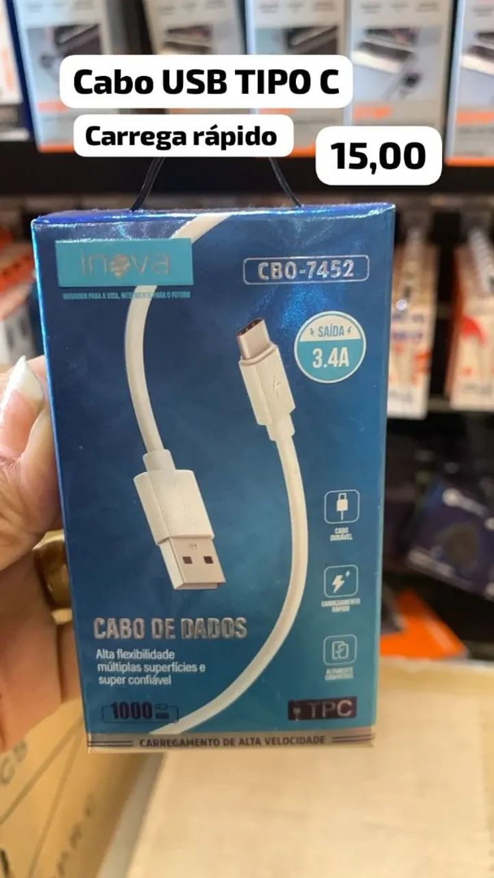Cabo usb Tipo C