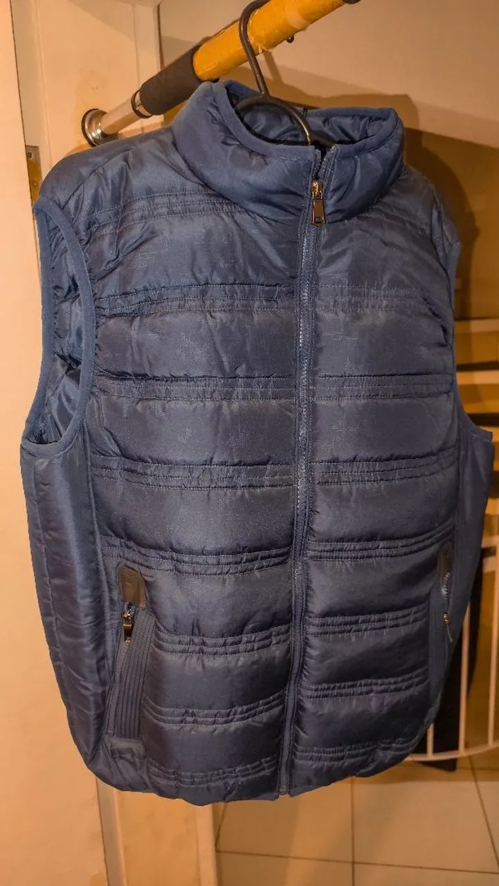 Colete Puffer Azul Marinho Broken Rules