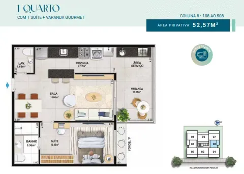 PLANTA 52m²