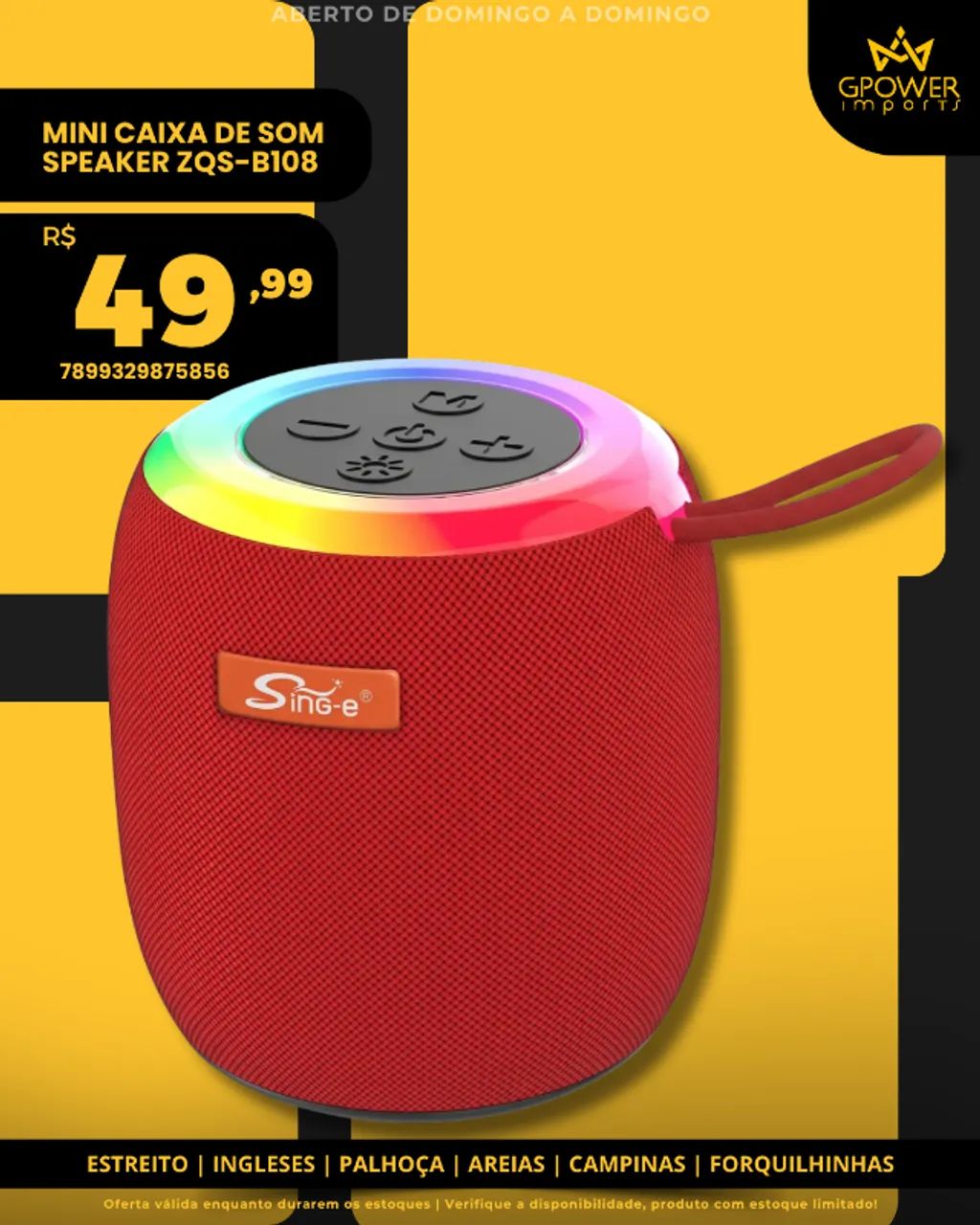 MINI CAIXA DE SOM ZQS-B108