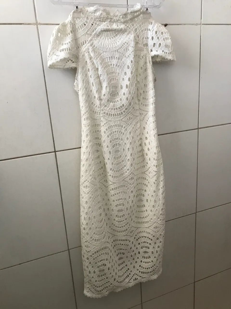 Vestido Branco (Off-White) mídi  - Foto 2