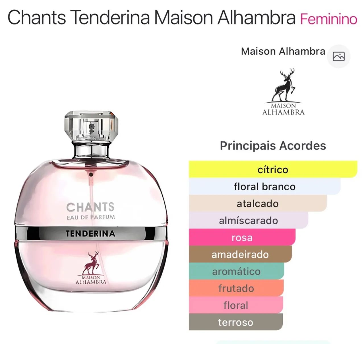 Perfume Chants Tenderina 100ML  - Foto 2