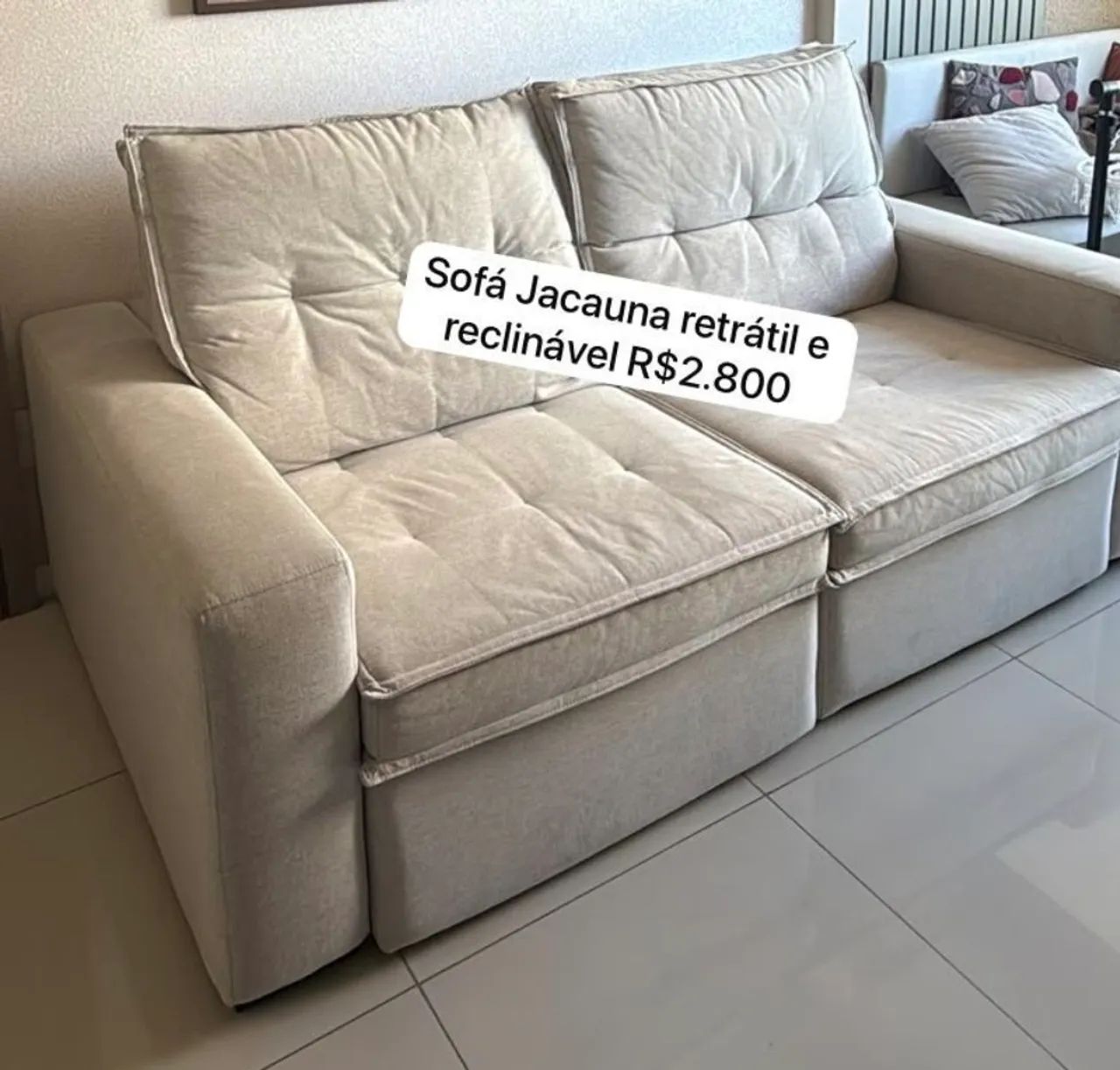 Sofa reclinávei da jacauna