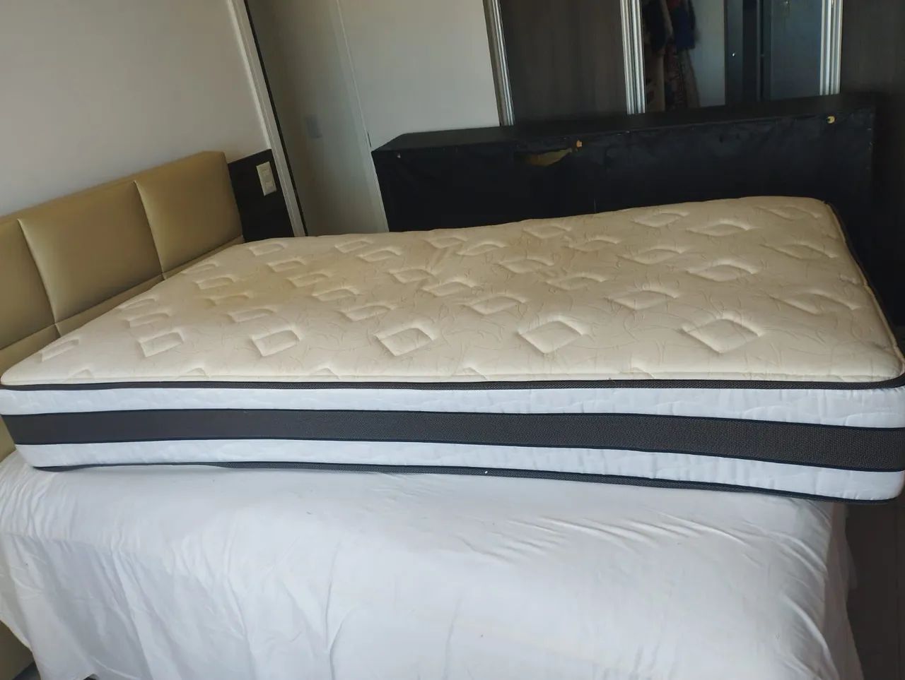 Cama solteirao   molas  esacada herval  - Foto 3